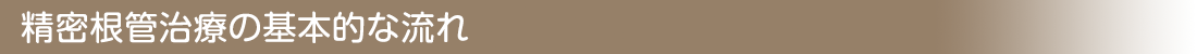 精密根管治療の基本的な流れ