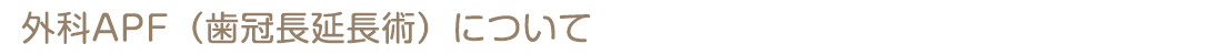 外科APF（歯冠長延長術）について